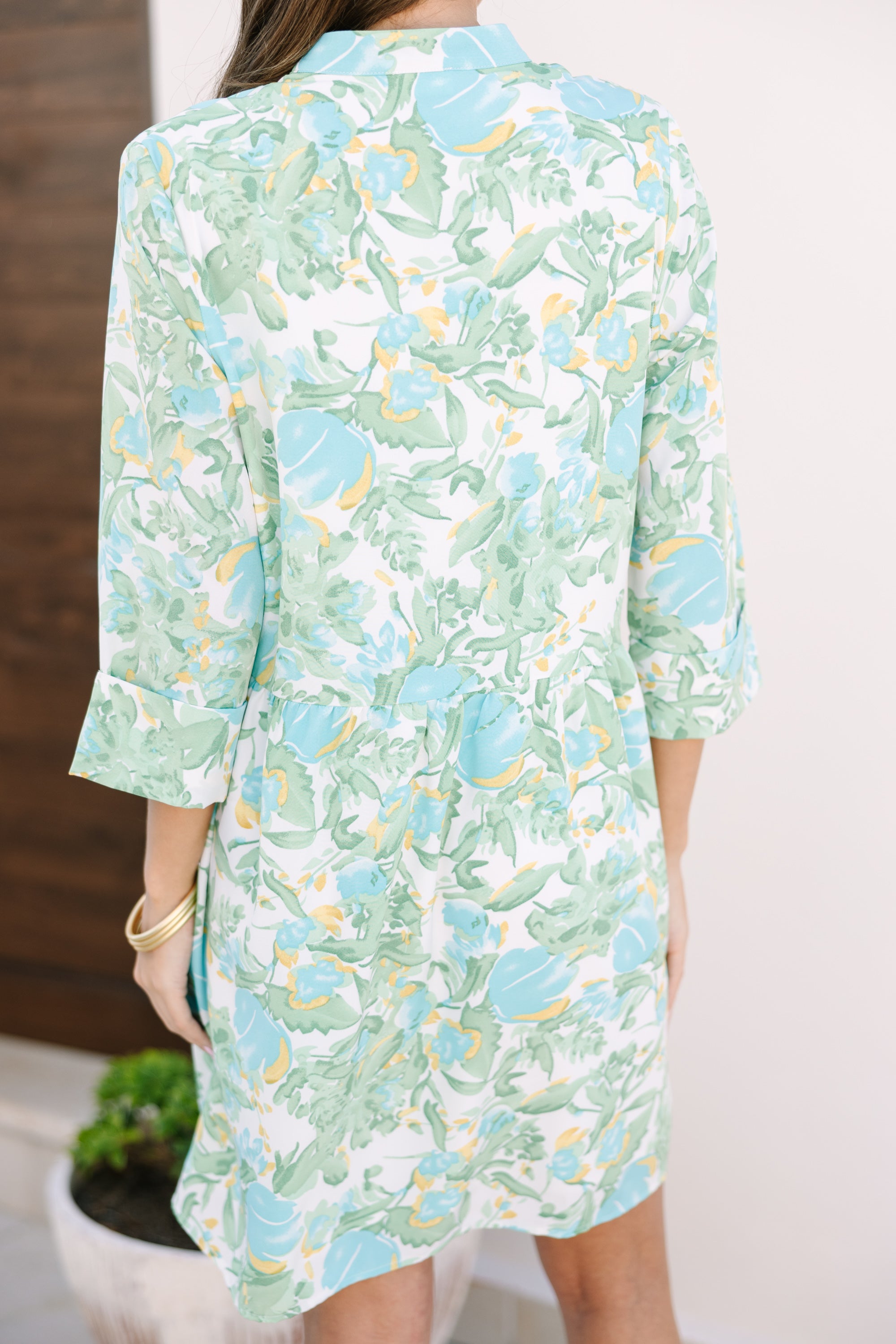 The result: Green Floral Shift Dress - The Perfect Choice