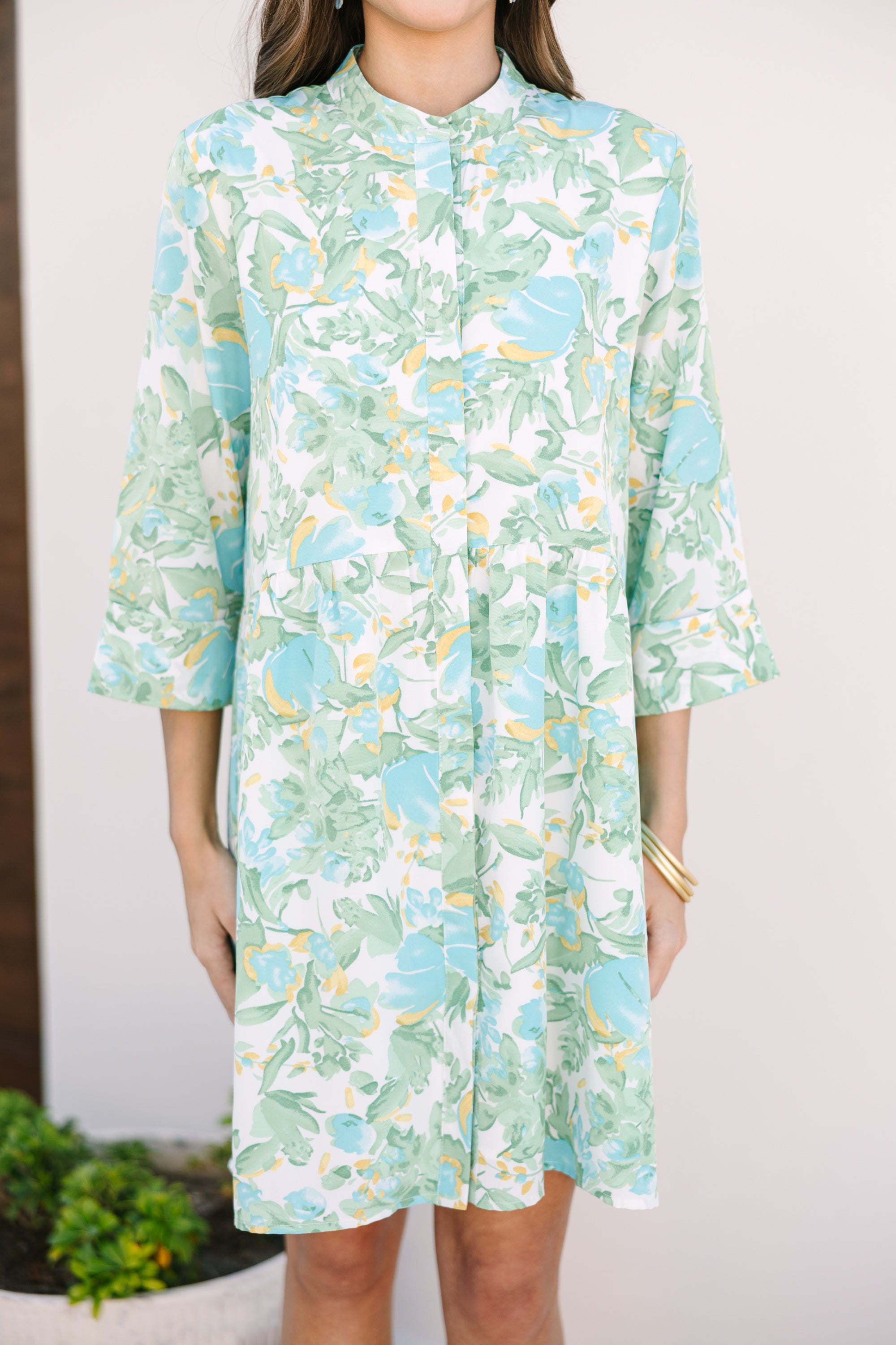 The result: Green Floral Shift Dress - The Perfect Choice