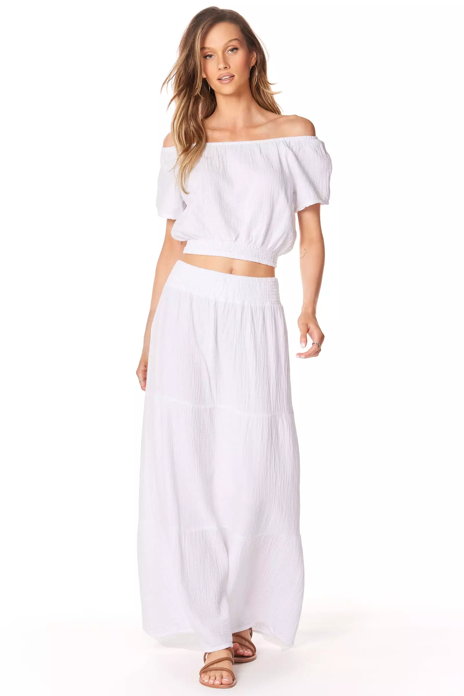 tiered maxi skirt