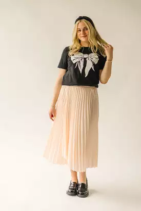 Trevin Pleated Midi Skirt - Blush