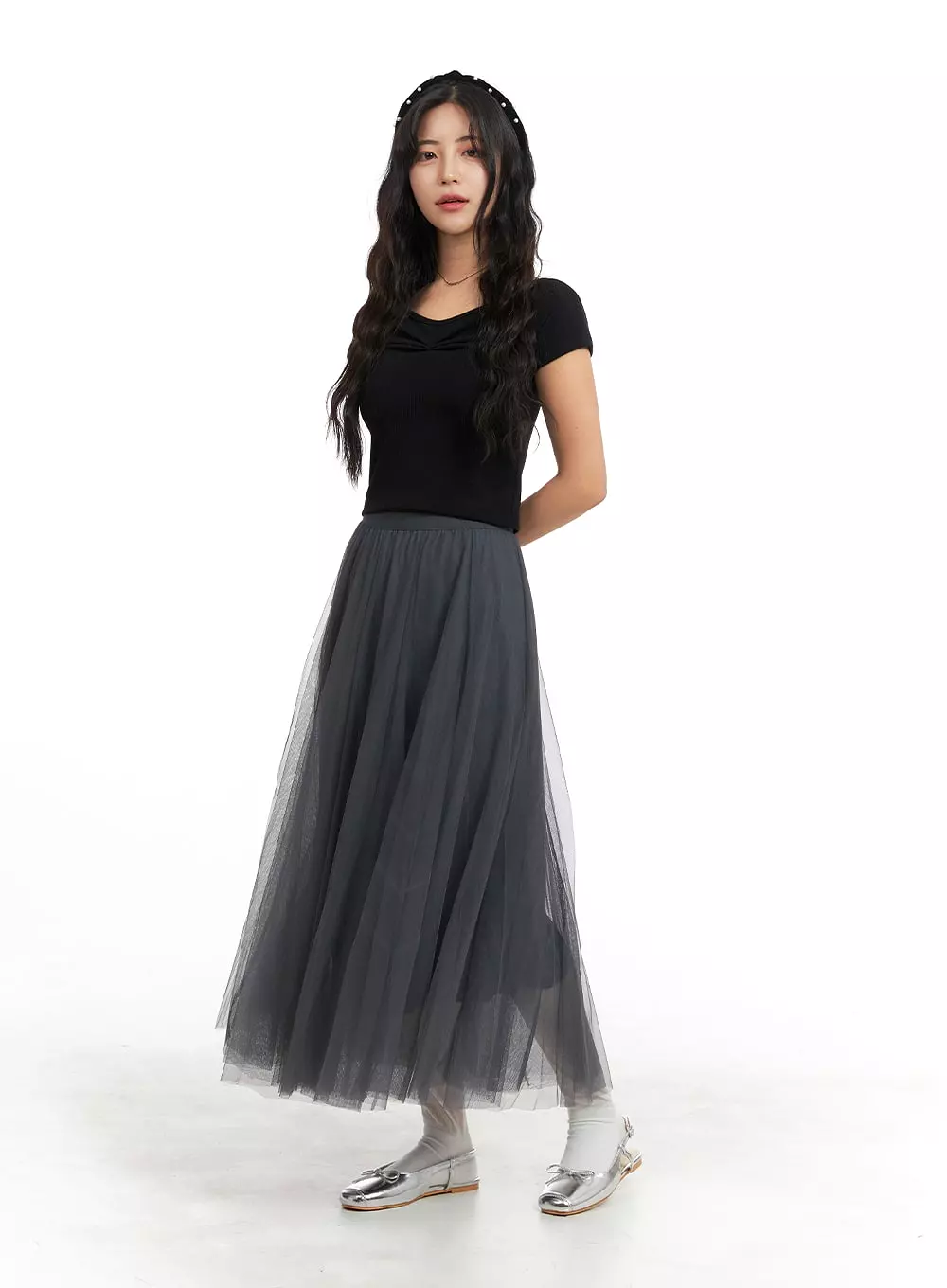 Tulle Maxi Skirt OM427 - Long Tulle Skirt for Women