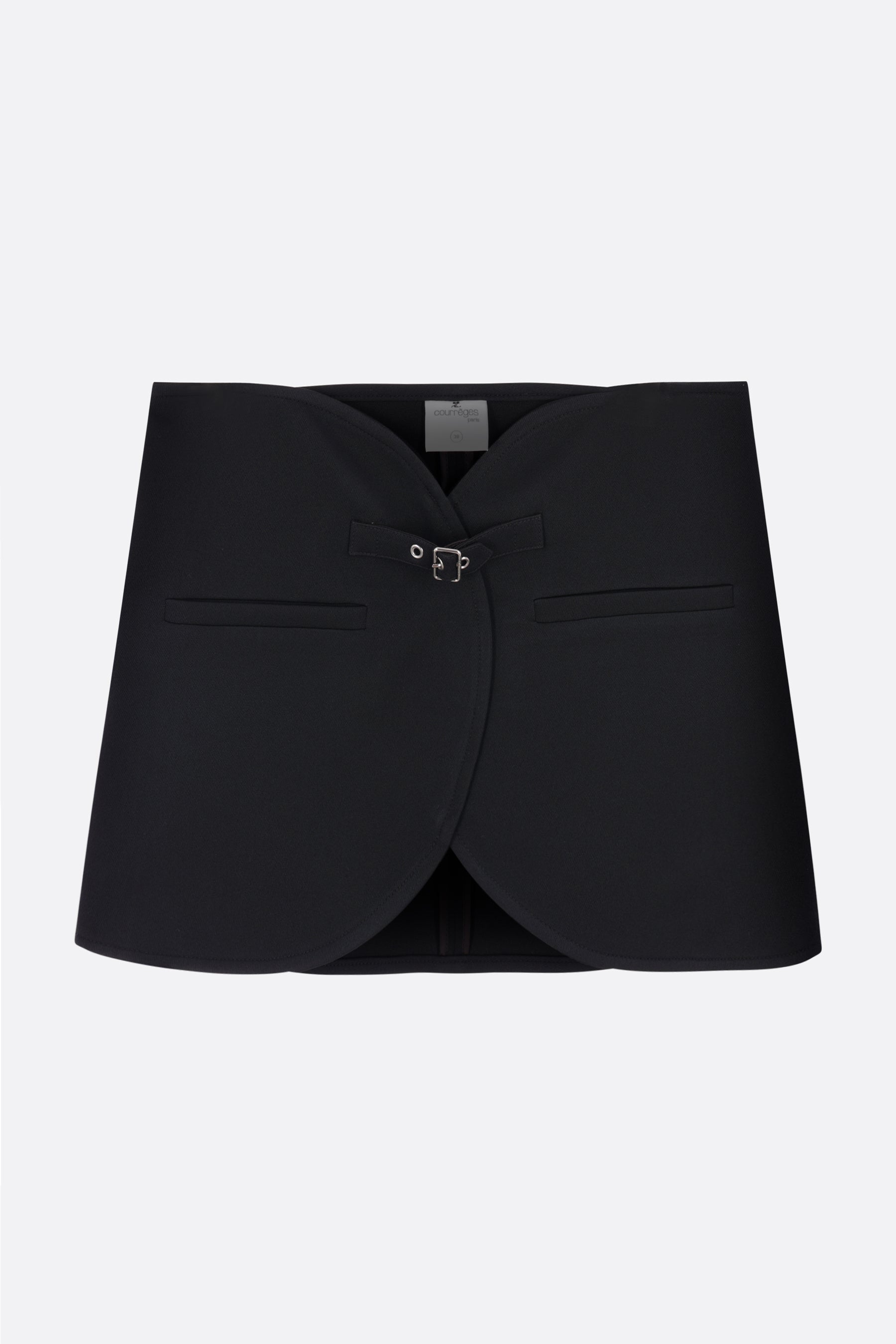 Twill mini skirt