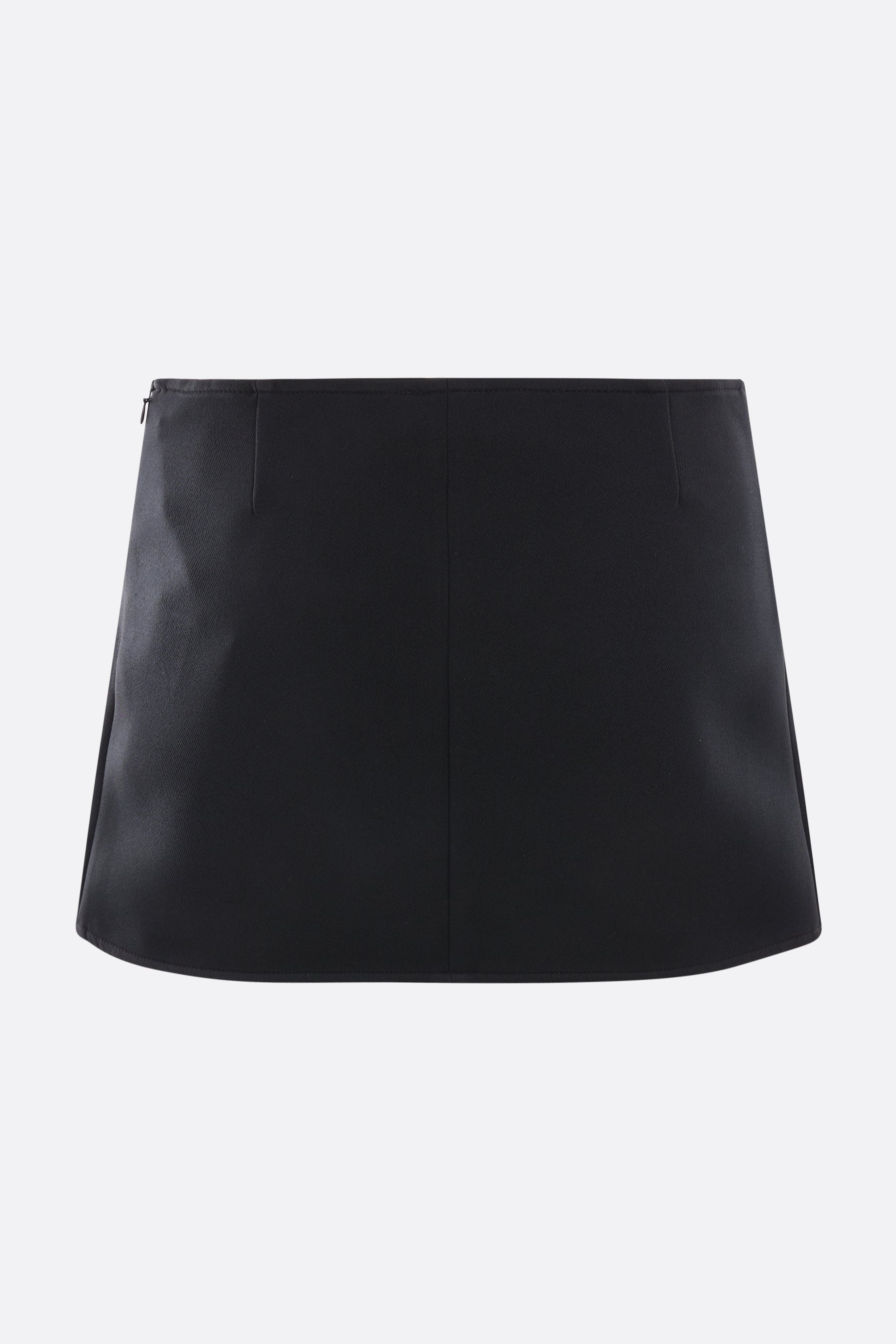 Twill mini skirt