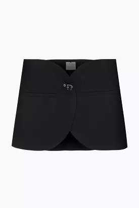 Twill mini skirt