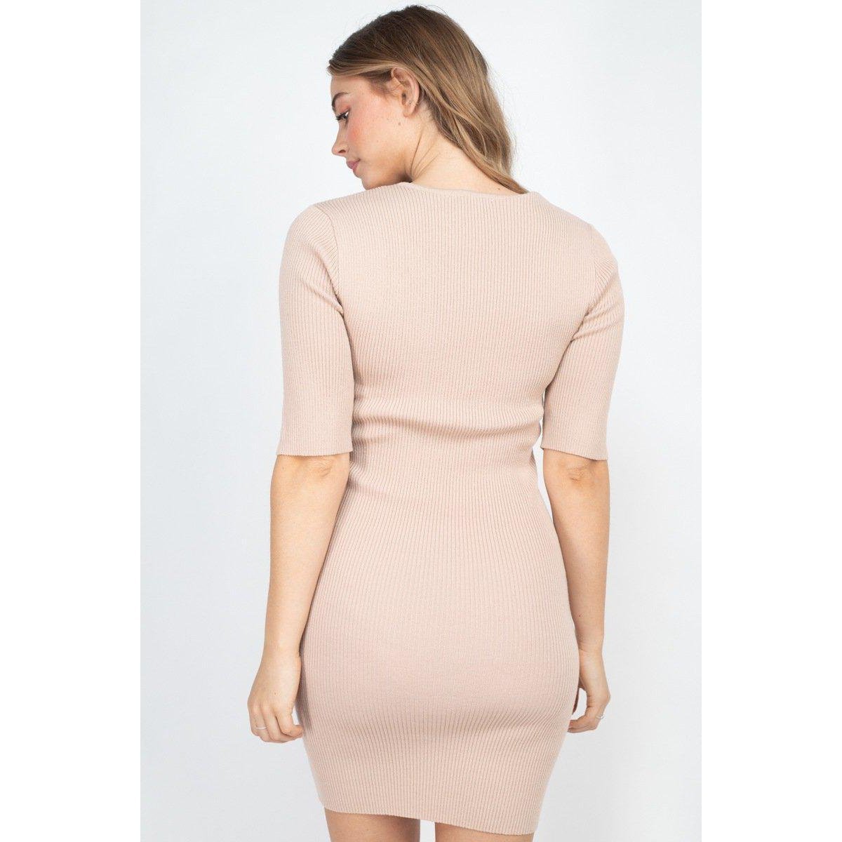 Twisted Knotted Knit Dress