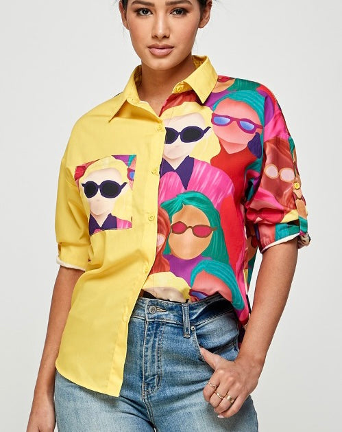 TX6842 Color Block Shirt