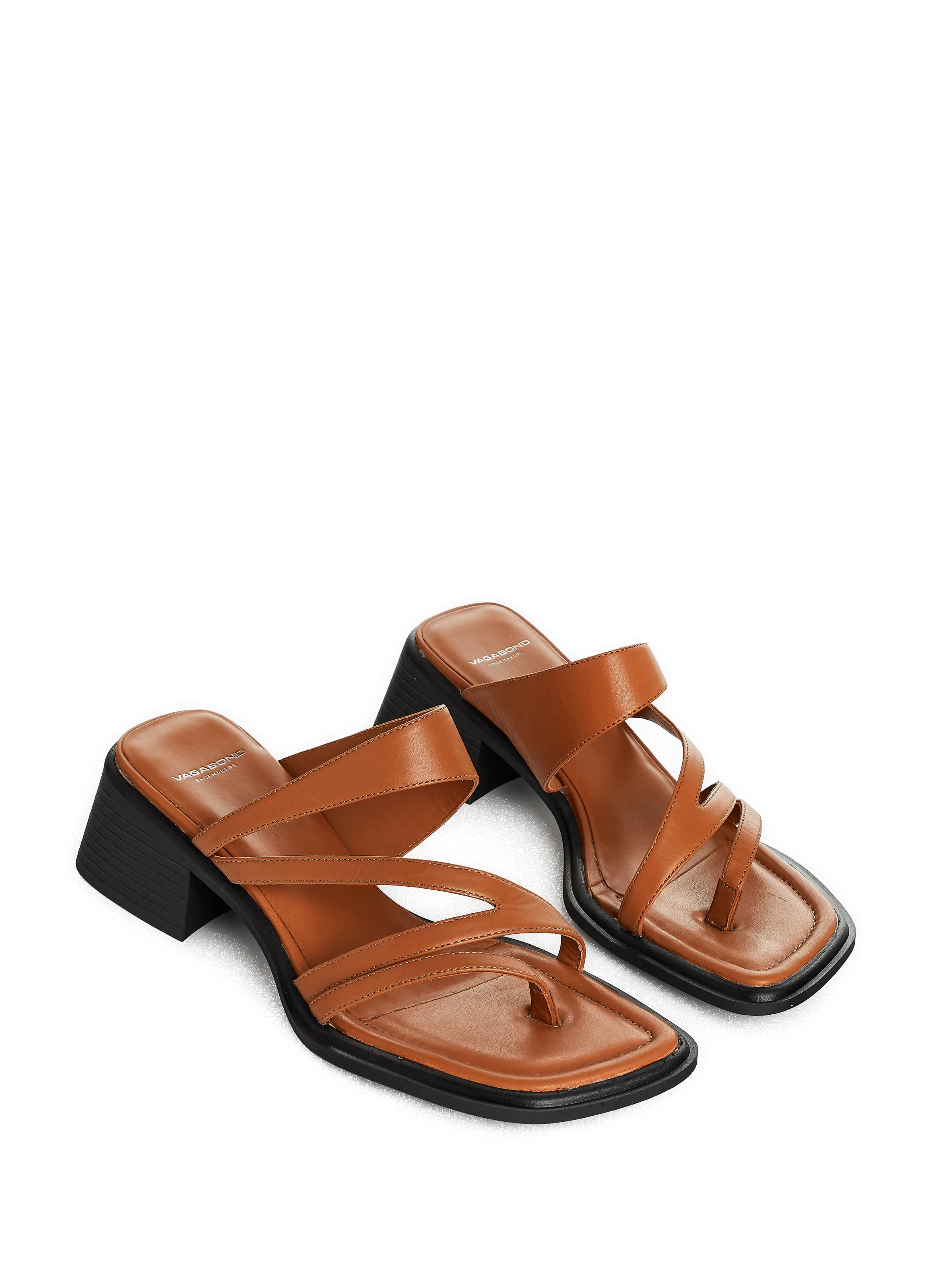 Ines Brown Leather Sandals by Vagabond Shoemakers