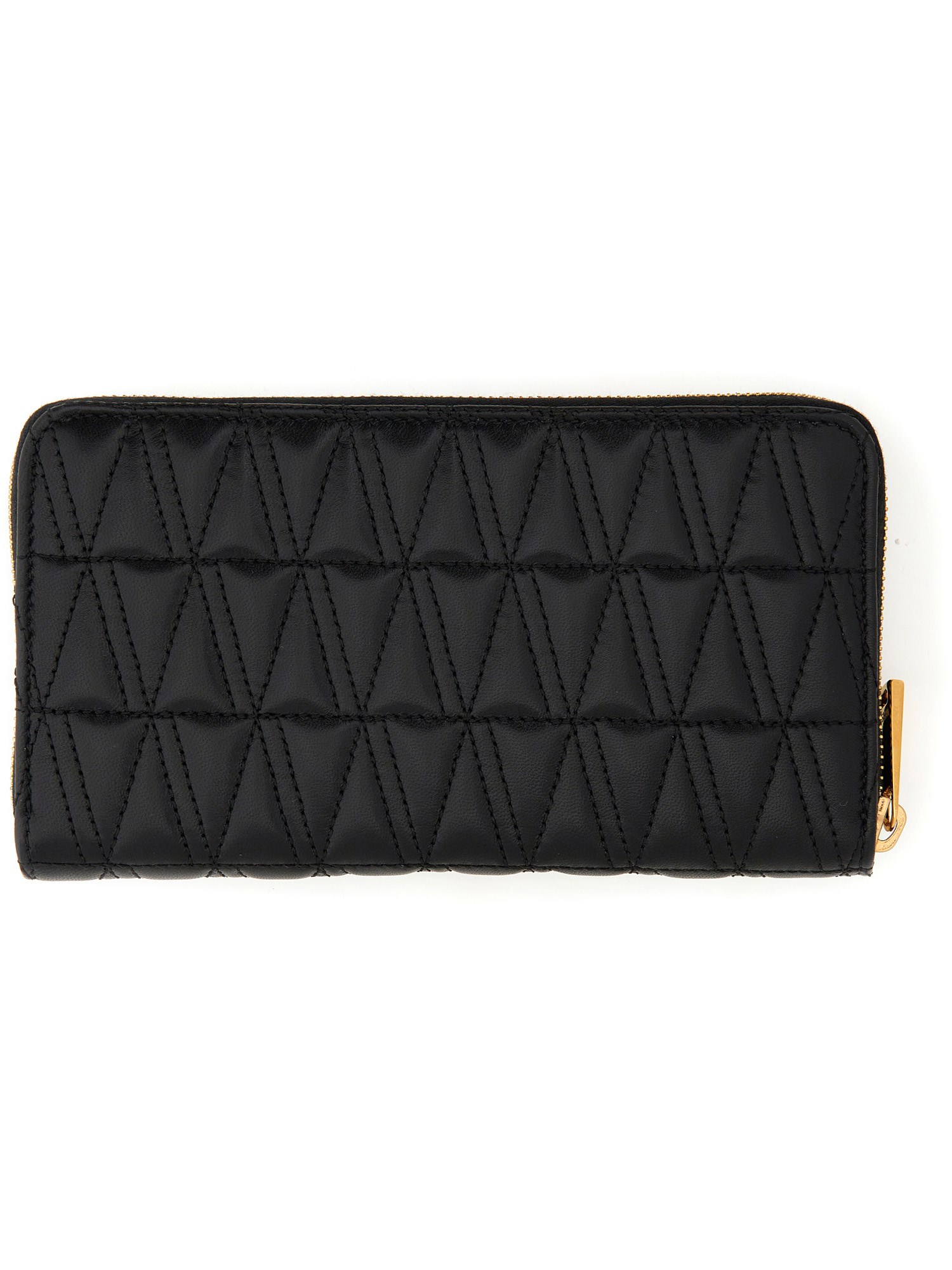 Versace quilted leather zip wallet