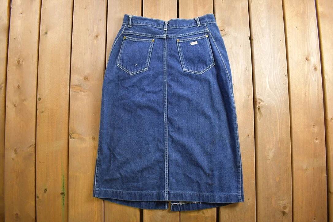 Vintage 1980s Skiva Denim Skirt - Size 30 x 30.5 - American Vintage - Streetwear Fashion - 90s