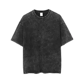 Vintage oversized acid washed black t-shirt heavyweight