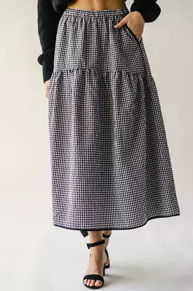 Wasco Gingham Maxi Skirt - Black