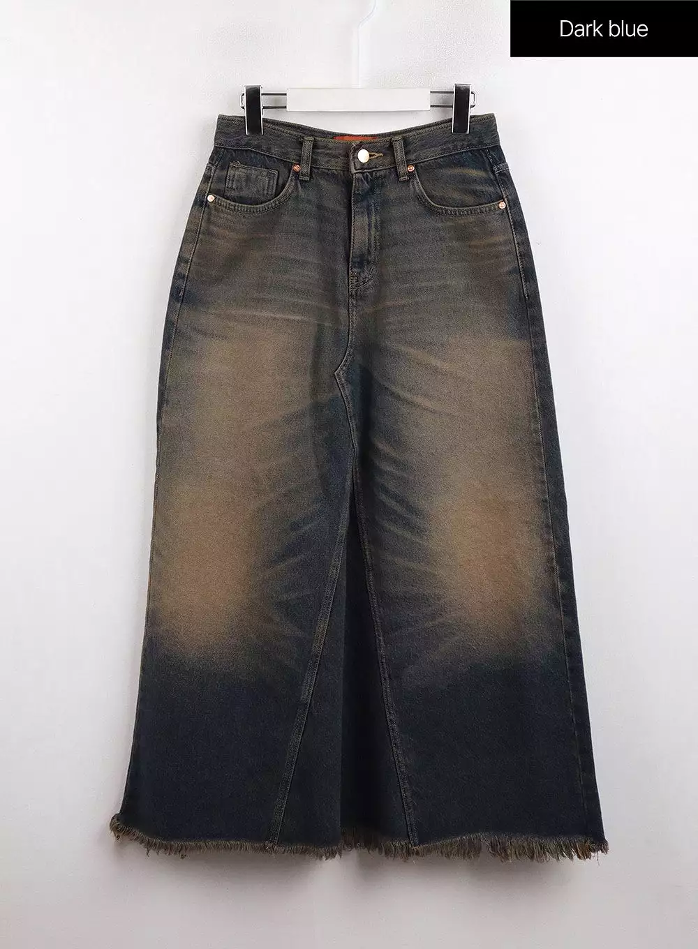 Washed Denim Maxi Skirt - CJ418