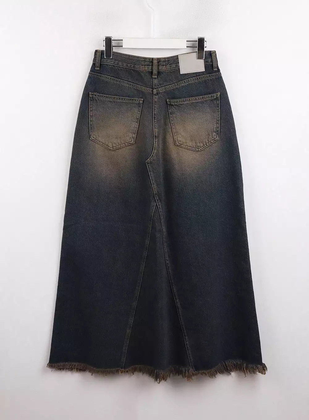 Washed Denim Maxi Skirt - CJ418