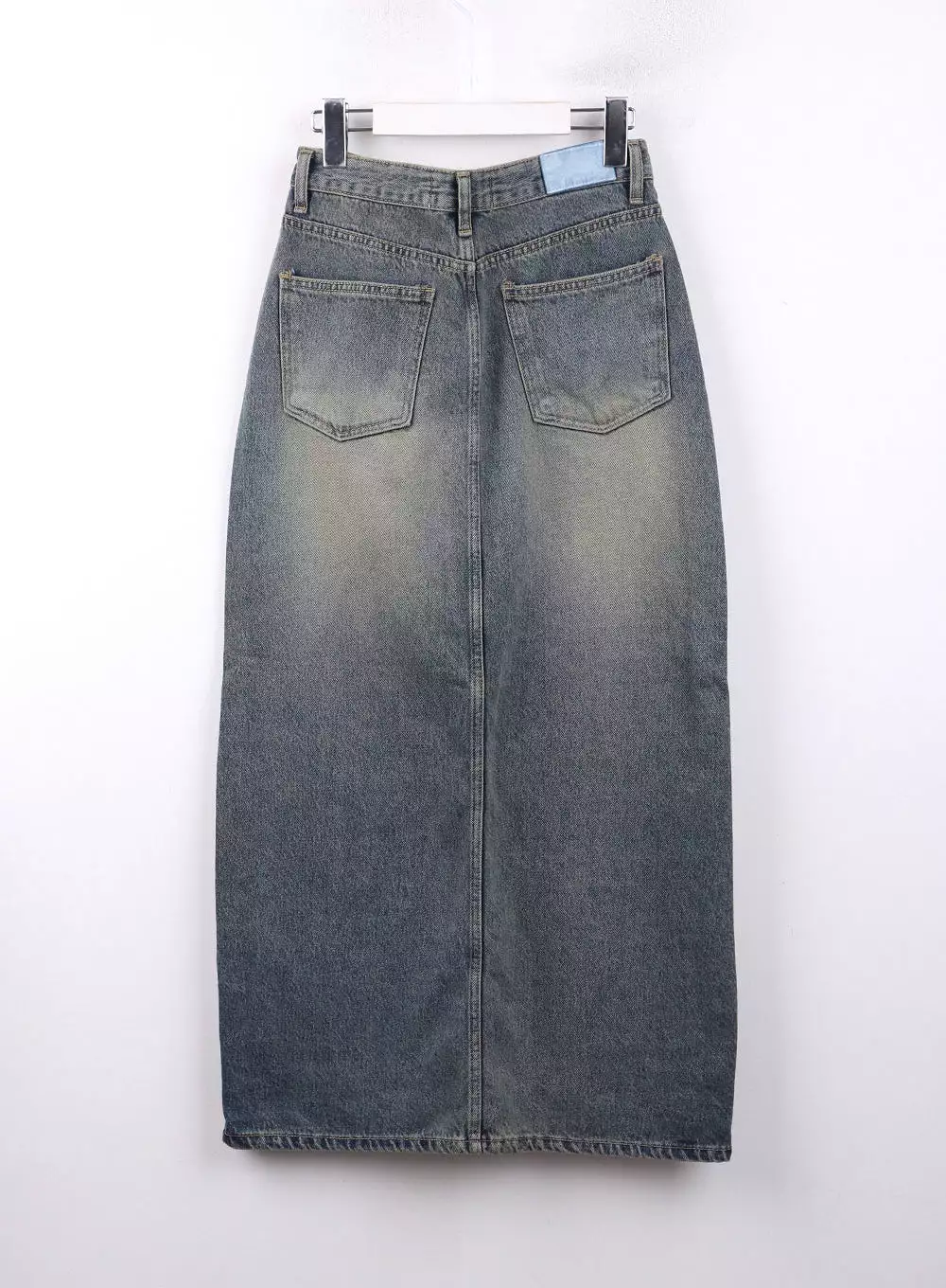 Washed Denim Maxi Skirt - CJ422