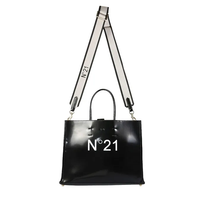 Woman Black Horizontal Shopper