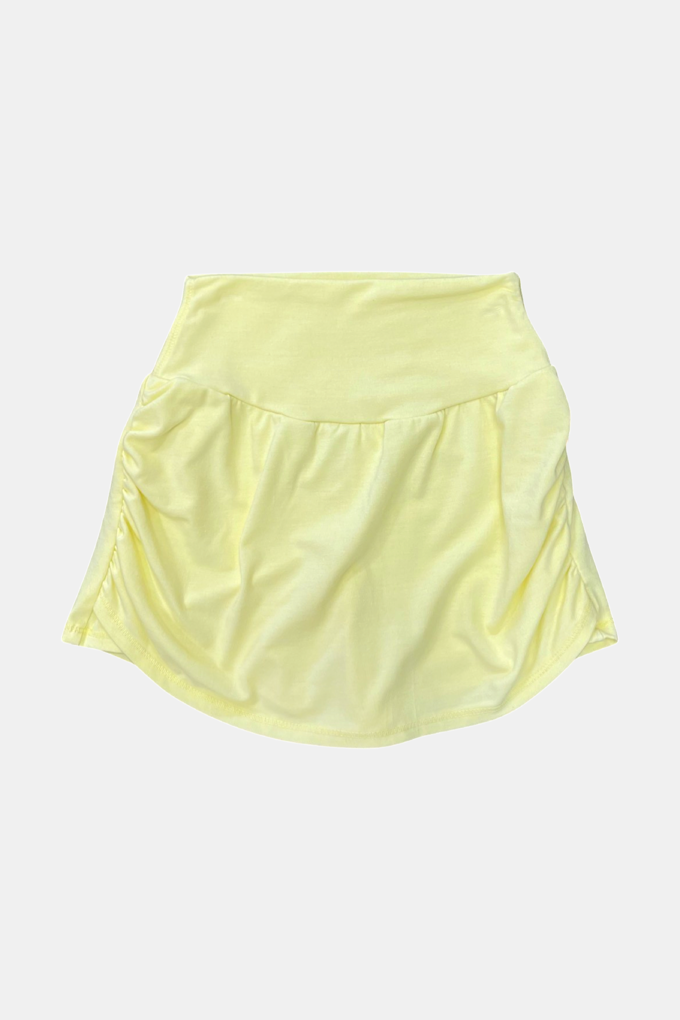 Yellow Side Ruffled Shorts