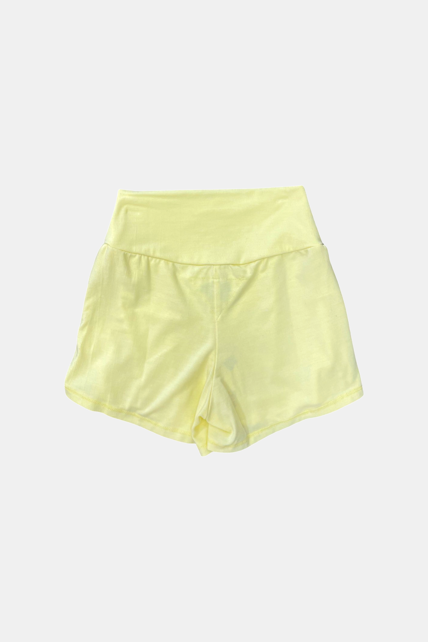 Yellow Side Ruffled Shorts